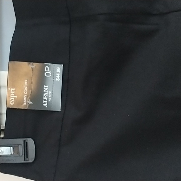 Alfani Ebony Black Capri Stretch Pants sz 0P - Picture 4 of 10